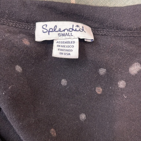 Splendid Metallic Splatter Paint Cropped Tee size small - Picture 4 of 7